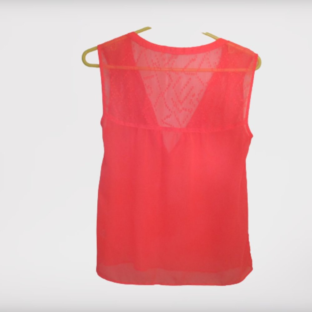 ⭐ American Eagle Sheer Sleeveless Tank Top Blouse - Picture 4 of 7
